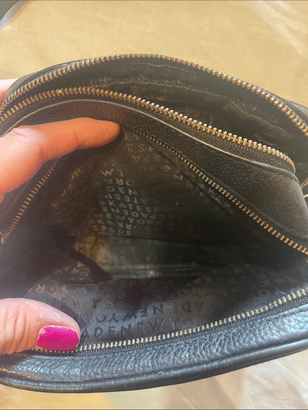 kate spade Black Pebbled Leather Crossbody Camera Bag - Picture 7 of 7